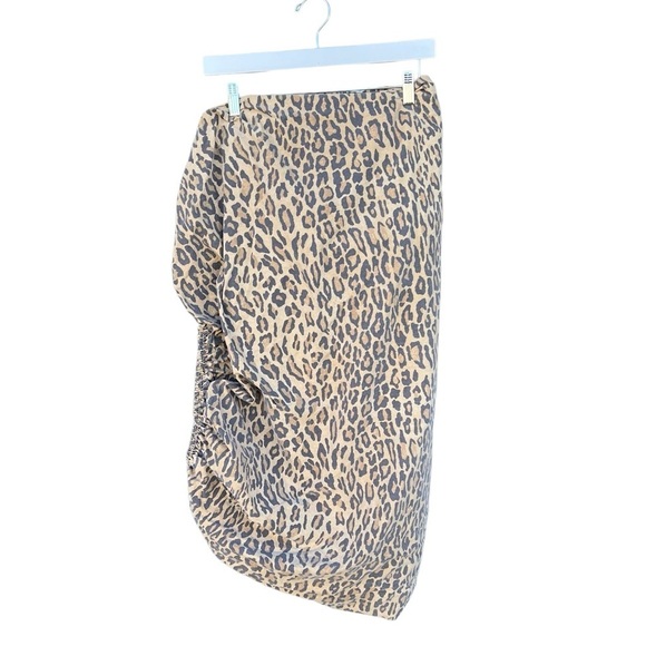 Ralph Lauren Aragon Leopard Print Twin Fitted Sheet Made in USA 100% Cotton - Picture 1 of 8